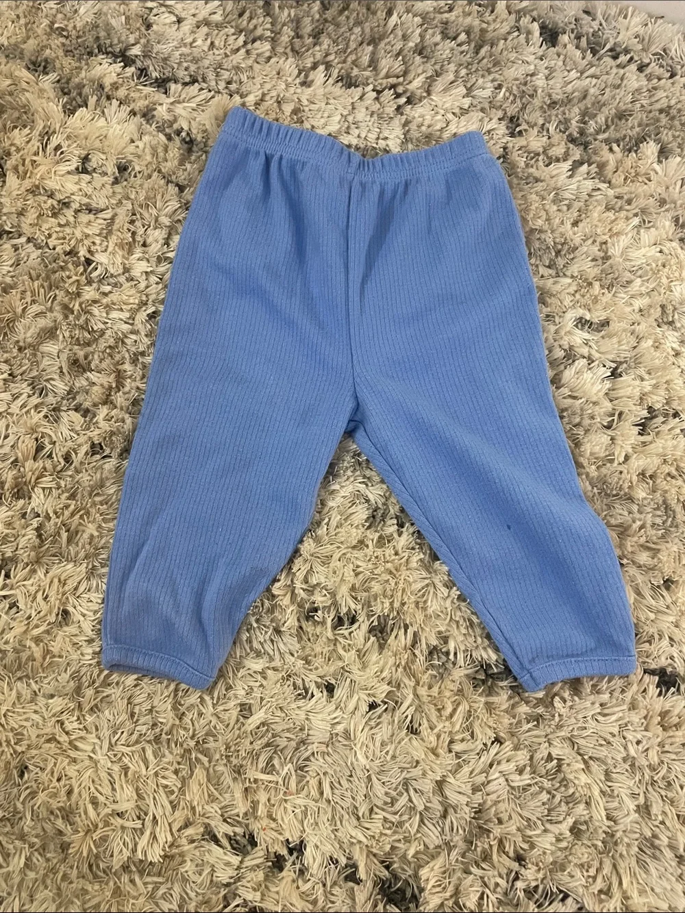 Kids Blue Ribbed Leggings with Gray Knit Shorts Set
